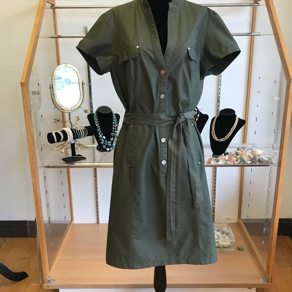 H&M Dresses & Skirts - H&M Military Style Dress Olive Green size 14